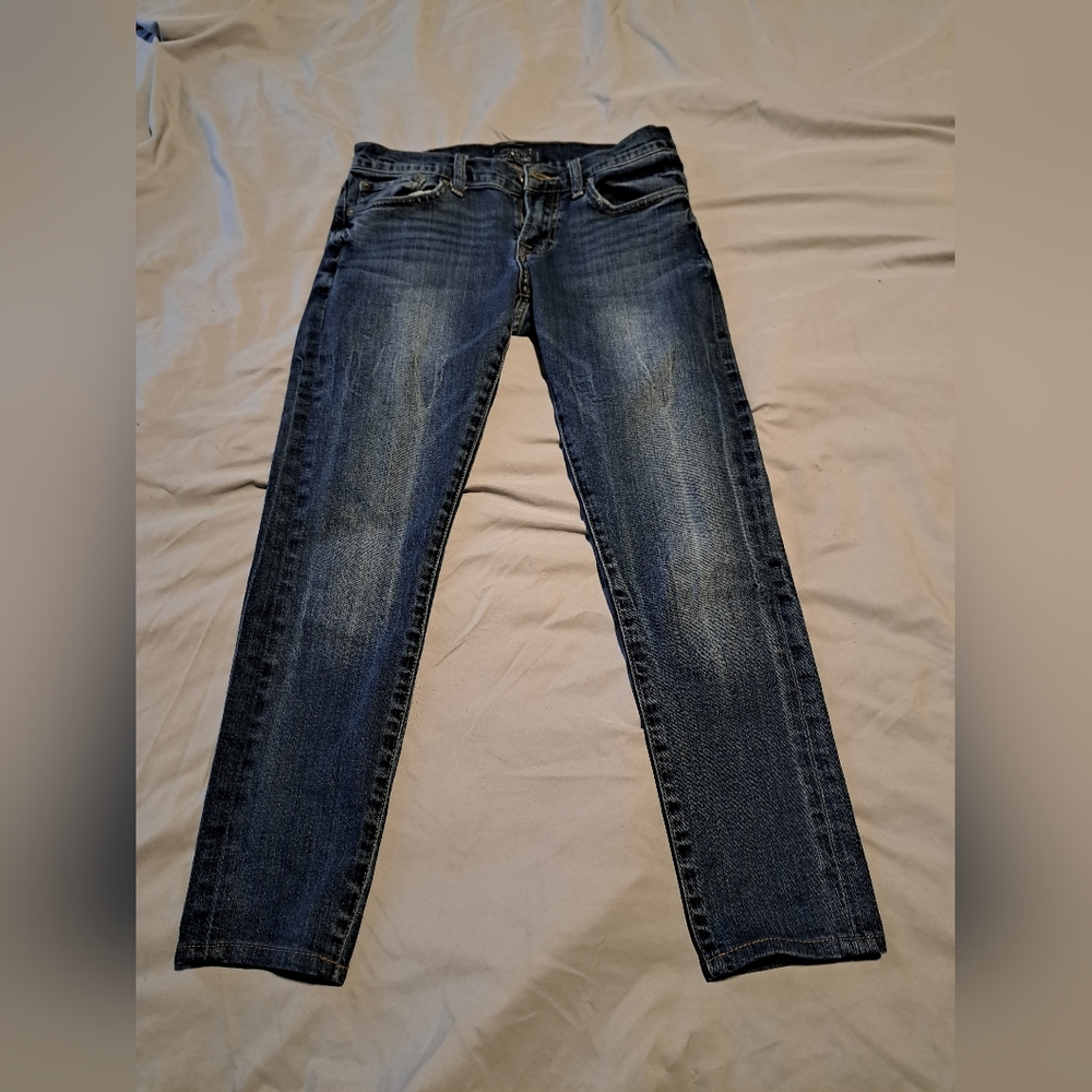 Women Lucky Brand  Straight Blue Ankle Jeans